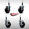 Service Caster 4'' SS Soft Rubber Wheel Swivel 3/4'' Expanding Stem Caster Set 2 Brakes, 4PK SCC-SSEX20S414-SRS-2-TLB-2-34 - alternate 4